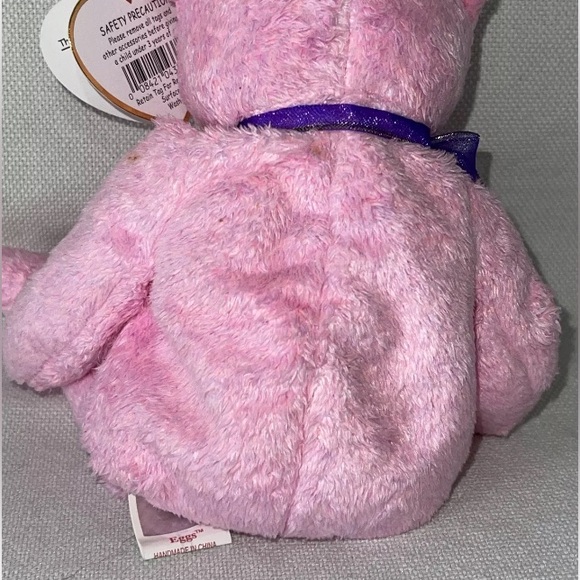 EGGS pink Bear, TY Beanie Babies, Easter Egg emblem, Authentic, Y2K, 2000 - Picture 5 of 8